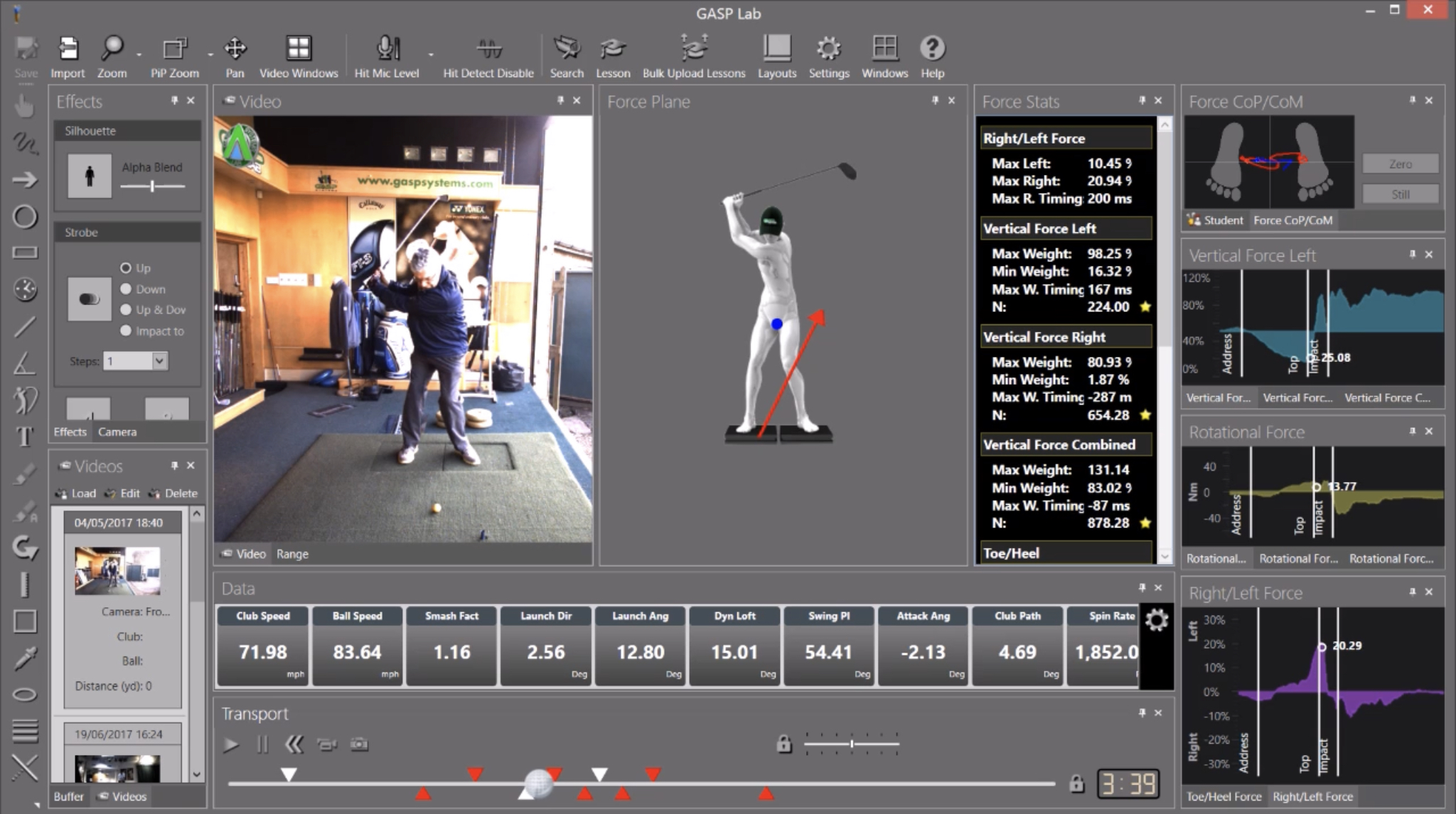 GaspLab Swing Analysis